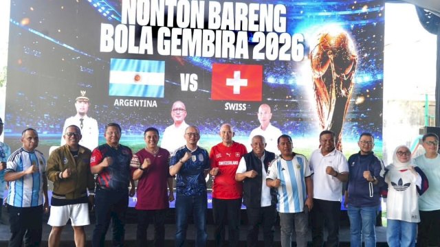 Rahman Pina Hadiri Nobar &ldquo;Bola Gembira&rdquo; TVRI Sulsel, Dorong Kebersamaan Lewat Sepak Bola