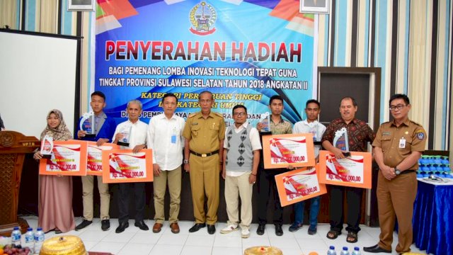 Pemenang Lomba Inovasi Tepat Guna Tingkat Sulsel 2018 Diumumkan