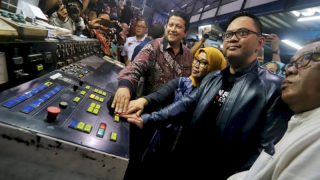 KPU RI Pantau Proses Cetak Suara Pemilu di Makassar