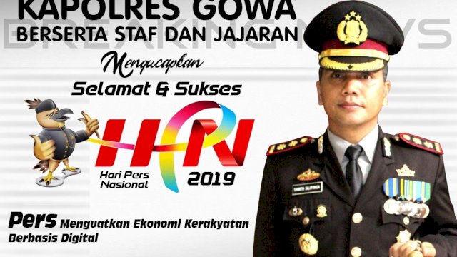 Kapolres Gowa Peringati Hari Pers Nasional ke 2019