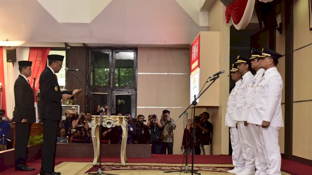 Gubernur Lantik Bupati-Wakil Bupati Wajo dan Luwu