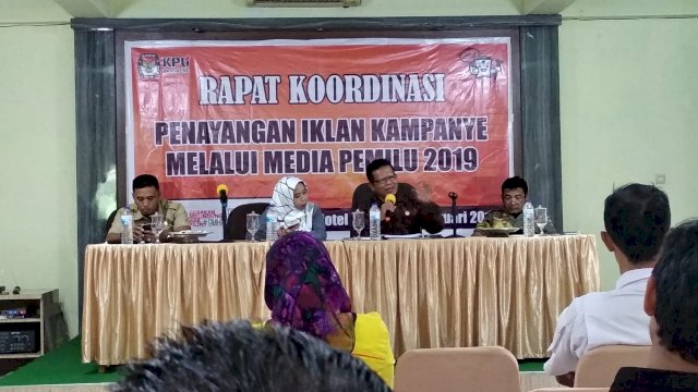 KPU Bantaeng Rakor Penayangan Iklan Kampanye