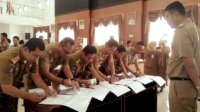 Siap Bangun Sinjai Bersih,  Pimpinan OPD dan Camat Tandatangani Pakta Integritas