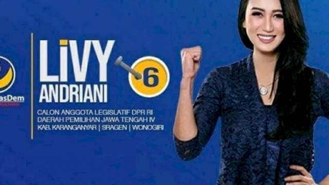 Caleg DPR RI dari NasDem Livy Andriany, 