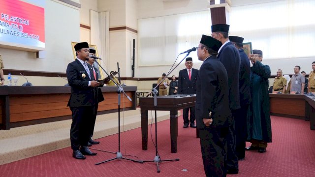 Tiga Pejabat Baru Pemprov Sulsel Resmi Dilantik
