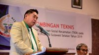 Sekprov Buka Bimbingan Teknis TKSK Dinas Sosial Sulsel Tahun 2019
