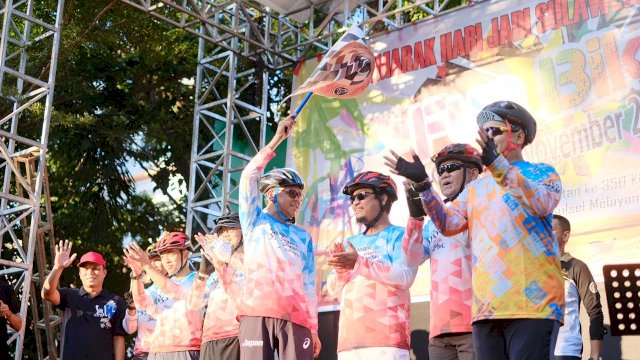 Gubernur dan Forkopimda Lepas Peserta Fun Bike HUT Sulsel