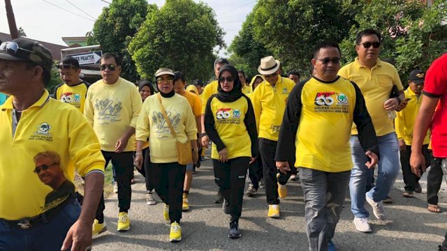 Puluhan Ribu Warga Meriahkan Jalan Santai HUT Golkar di Lutra