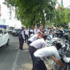 Parkir di Trotoar, Puluhan Kendaraan Kena Tilang
