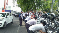 Parkir di Trotoar, Puluhan Kendaraan Kena Tilang