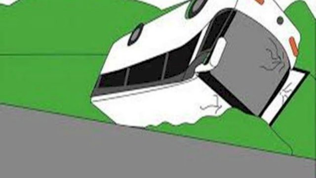 Bus Terguling, Enam Penumpang  Tewas