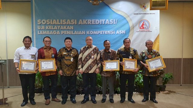 Assessment Centre Sulsel Raih Akreditasi A dari BKN RI