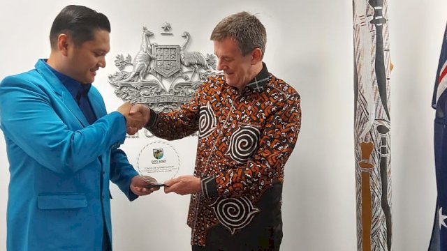 Arham Basmin Gagas Kerja Sama Antara KNPI Sulsel dan Konjen Australia