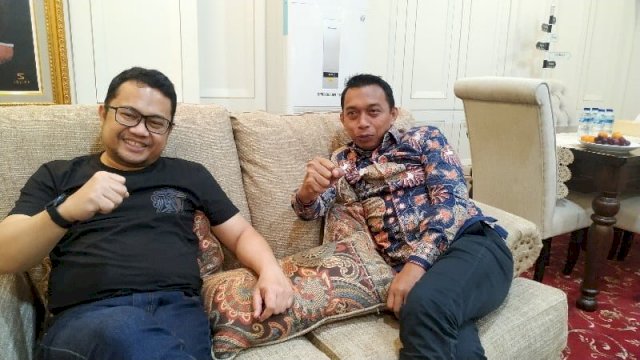 Sekretaris Nasdem Syaharuddin ALrif dan Sekretaris Gerindra Darmawangsyah Muin