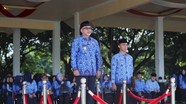 Wakil BUpati Kabupaten Bantaeng Sahabuddin, Memimpin Upacara Korpri 