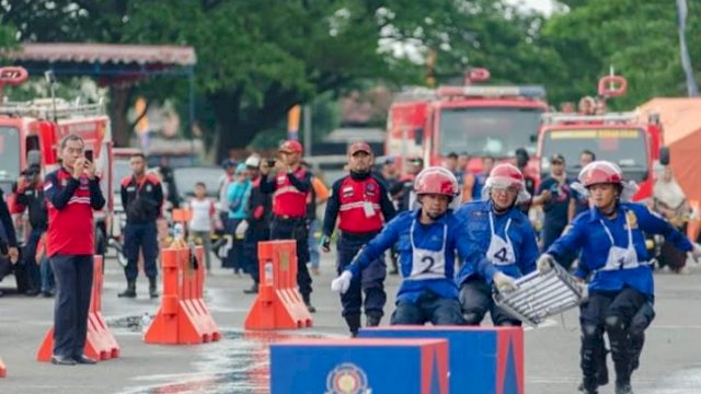 Damkar Makassar Toreh Prestasi Juara Bertahan di Kanca Nasional