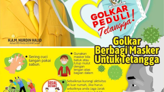 Lewat Player Golkar Sulsel Sosialisasikan Pencegahan Virus Corona