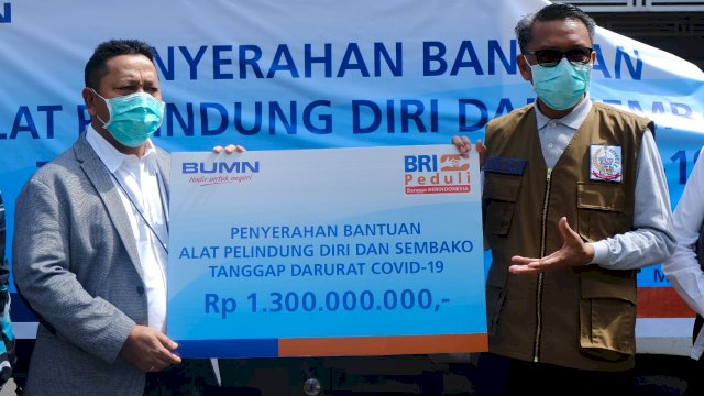 BRI Bantu Pemprov Sulsel Rp1. 3 M Untuk Penanganan Corona