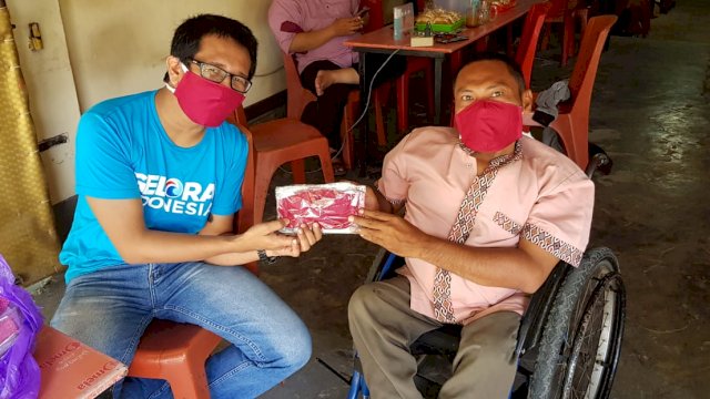 Makassar Masuk Zona Merah, Partai Gelora Berbagi Masker