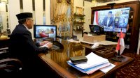 Hardiknas, Nurdin Abdullah Telekonferensi Bersama Stakeholder Bahas Belajar Dari Covid-19