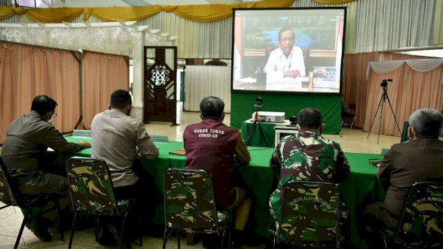 Menko Polhukam – Forkopimda Sulsel Bahas Protokol Kesehatan Jelang Sholat Ied