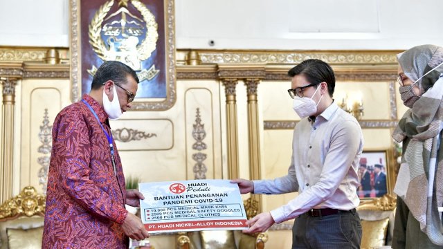 PT Huadi Nickel Sumbang APD Senilai Rp 1,8 M ke Gugus Tugas Covid-19 Sulsel