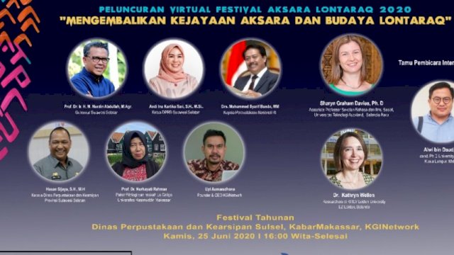 Pemprov Sulsel Panitia Festival Aksara Lontara 2020