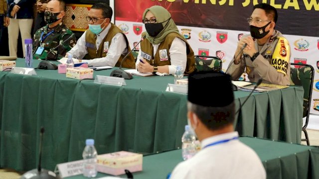 Nurdin Abdullah Paparkan Strategi Penanganan Covid-19 ke Ketua Gugus Tugas Pusat