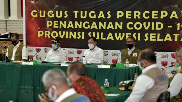 Angka Pasien Corona di Sulsel Terus Bertambah, Menkes, Menko PMK, dan Doni Monardo Berkantor di Makassar