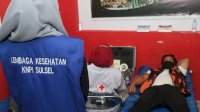 Libatkan OKP, PMI dan Polsek Panakkukang, KNPI Sulsel Sukses Gelar Donor Darah