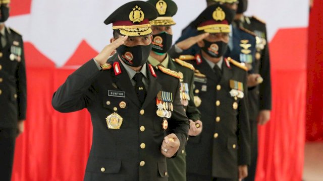 Polda Sulsel Laksanakan Upacara Hari Bhayangkara ke 74 Secara Virtual