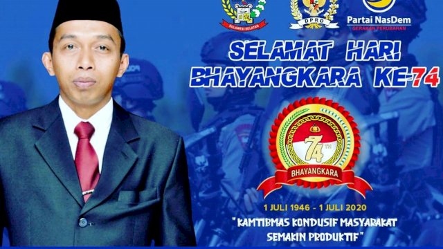 Di Hut Bhayangkara, Syahar Ajak Warga Sulsel Dukung Polri
