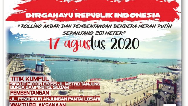 Rayakan Hut RI ke-75, Komunitas Makassar Racing Ajak 1.000 Motor Hiasi Panlos