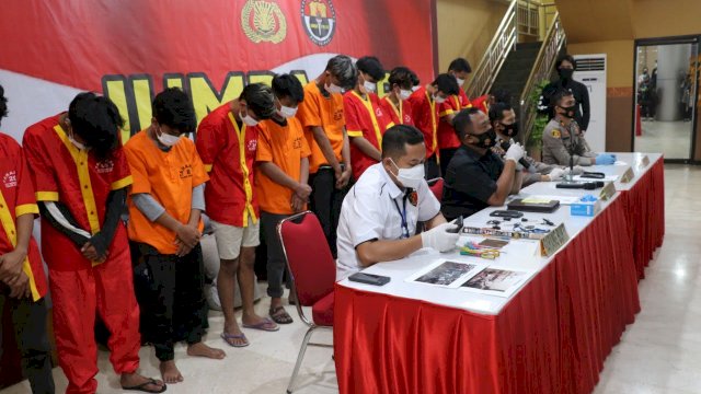 17 Pemuda Diamankan Resmob Polda Sulsel, 10 Diantaranya Masih Belasan Tahun