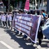 ASP Demo di Depan Kantor Gubernur Sulsel Minta Nelayan Kodingareng Dibebasakan
