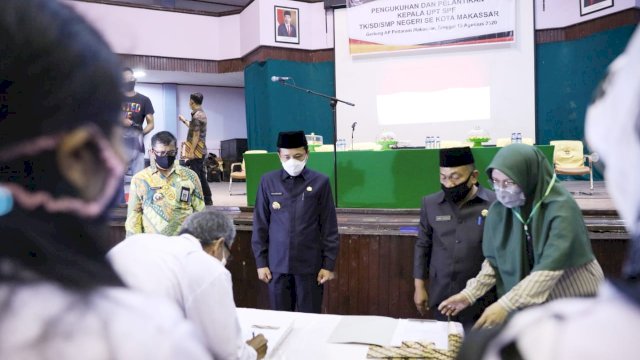Lantik Kepala UPT Pendidikan Formal Se-Kota Makassar, Rudy Minta Jaga Netralitas