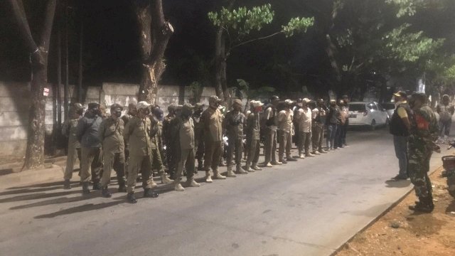 Tiga Pilar Kelurahan Sudiang Raya Tertibkan Pedagang di Gor Sudiang