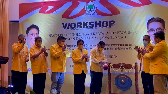 Jelang Pilkada Serentak, NH Wakili Ketum Golkar Buka Workshop dan Rakornis Bapilu Jateng
