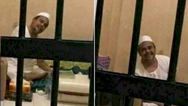 Foto Habib Rizieq Shihab (HRS) dalam tahanan tersebar di Media Sosial pada beberapa pekan lalu. (Istimewa)