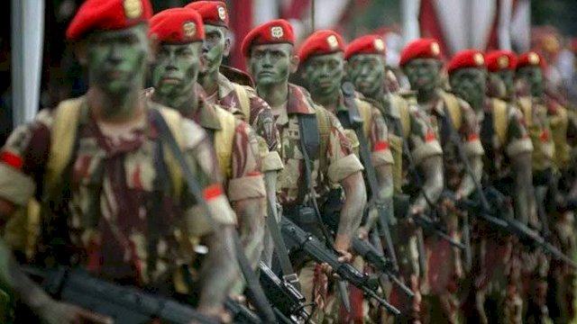 Pasukan elit TNI, Kopassus. 