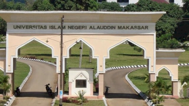Gerbang kampus UIN Alauddin Makassar, di Kabupaten Gowa, Sulsel