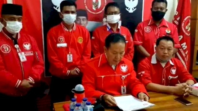 Pelaku diduga ujaran kebencian sekaligus Ketua DPP Projamin, Ambrosius Nababan