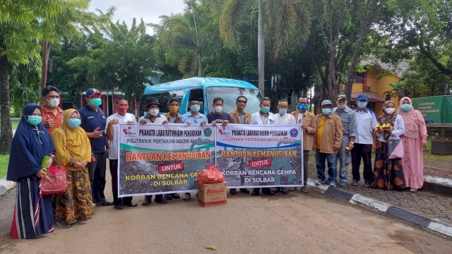 Politani Pangkep Salurkan Bantuan Korban Gempa Sulbar