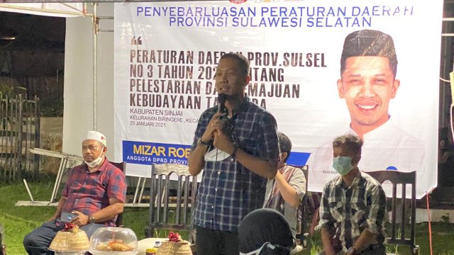 Anggota DPRD Sulsel Mizar Roem Menggelar Sosialisasi Perda Nomor 2 tahun 2020 di Kabupaten Sinjai
