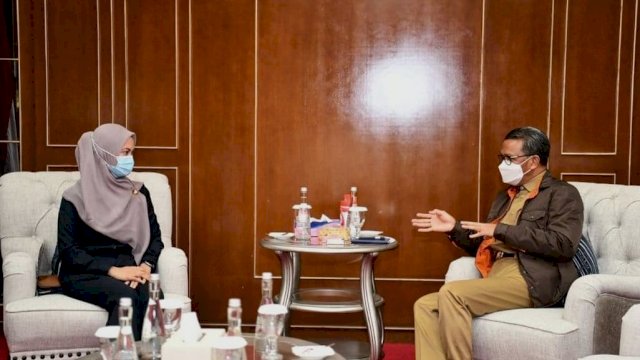 Bupati Luwu Utara Indah Putri Indriani Menemui Gubernur Sulsel Nurdin Abdullah 