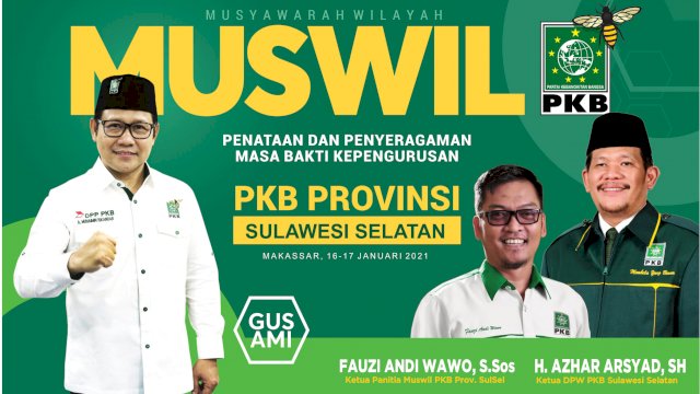 Muswil PKB Sulsel Di Buka Cak Imin, Nama KSB Sudah Di Meja Pimpinan Sidang