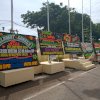 Mizar Roem Dilantik, Ratusan Karangan Bunga Terpajang di Halaman Kantor DPRD Sulsel