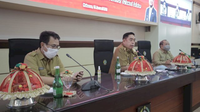 Sekretaris Provinsi Sulawesi Selatan Abdul Hayat Gani Memimpin Rapat Koordinasi OPD diawal Tahun 2021