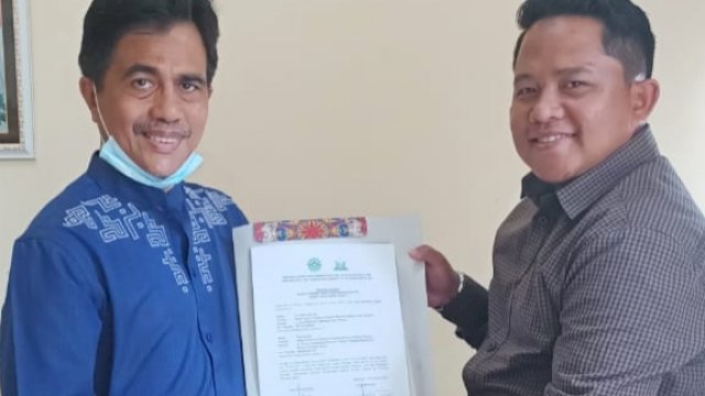 Wakil Bupati Selayar bersama ketua Pemuda Muhammadiyah Sulsel, Kamis (25/2) | Dokpri.