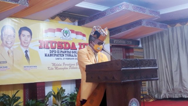 Ketua DPD I Golkar Sulsel Taufan Pawe, Sabtu (27/2).